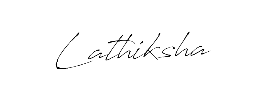 How to make Lathiksha name signature. Use Antro_Vectra style for creating short signs online. This is the latest handwritten sign. Lathiksha signature style 6 images and pictures png