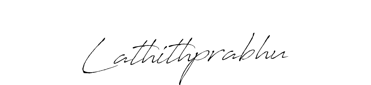 Antro_Vectra is a professional signature style that is perfect for those who want to add a touch of class to their signature. It is also a great choice for those who want to make their signature more unique. Get Lathithprabhu name to fancy signature for free. Lathithprabhu signature style 6 images and pictures png