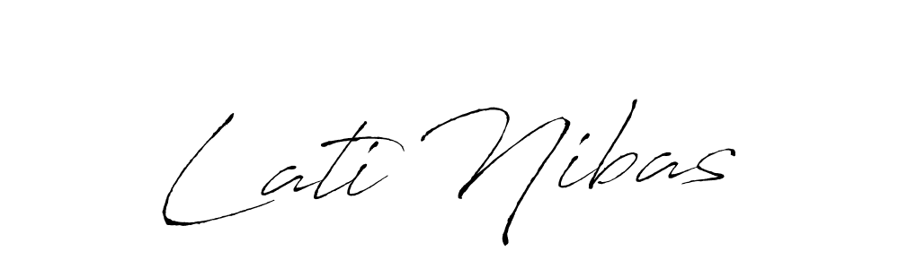 The best way (Antro_Vectra) to make a short signature is to pick only two or three words in your name. The name Lati Nibas include a total of six letters. For converting this name. Lati Nibas signature style 6 images and pictures png