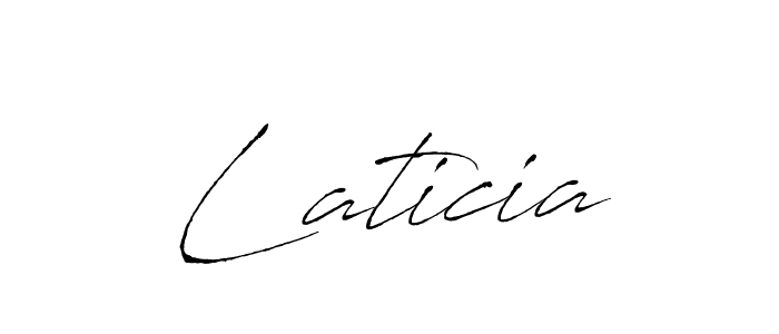 Design your own signature with our free online signature maker. With this signature software, you can create a handwritten (Antro_Vectra) signature for name Laticia. Laticia signature style 6 images and pictures png