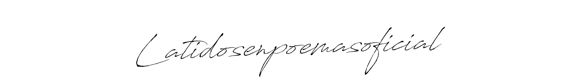 This is the best signature style for the Latidosenpoemasoficial name. Also you like these signature font (Antro_Vectra). Mix name signature. Latidosenpoemasoficial signature style 6 images and pictures png