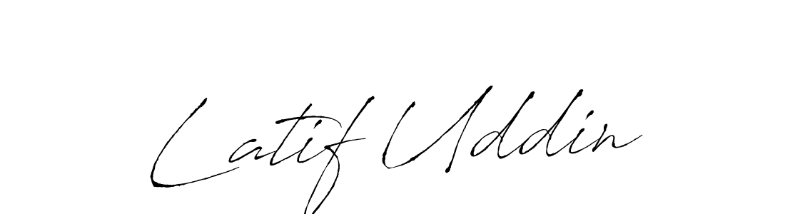 Latif Uddin stylish signature style. Best Handwritten Sign (Antro_Vectra) for my name. Handwritten Signature Collection Ideas for my name Latif Uddin. Latif Uddin signature style 6 images and pictures png