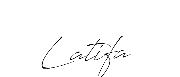 Make a beautiful signature design for name Latifa . With this signature (Antro_Vectra) style, you can create a handwritten signature for free. Latifa  signature style 6 images and pictures png