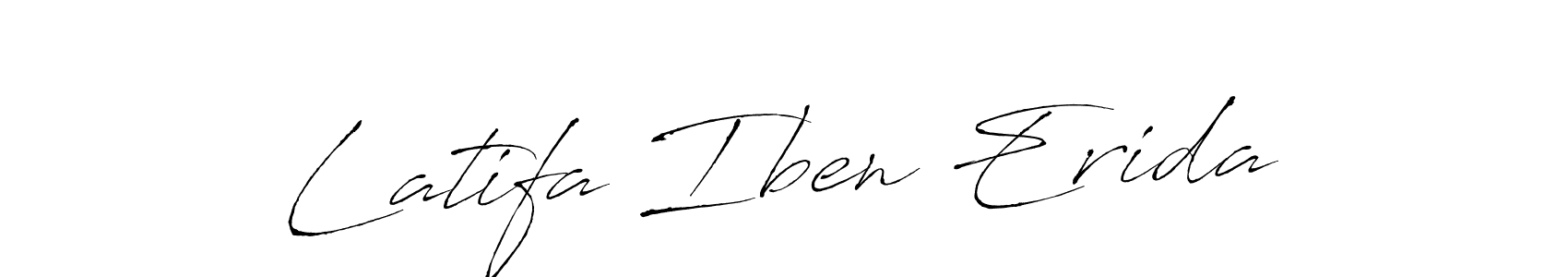 Make a beautiful signature design for name Latifa Iben Erida. With this signature (Antro_Vectra) style, you can create a handwritten signature for free. Latifa Iben Erida signature style 6 images and pictures png