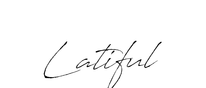 Use a signature maker to create a handwritten signature online. With this signature software, you can design (Antro_Vectra) your own signature for name Latiful. Latiful signature style 6 images and pictures png