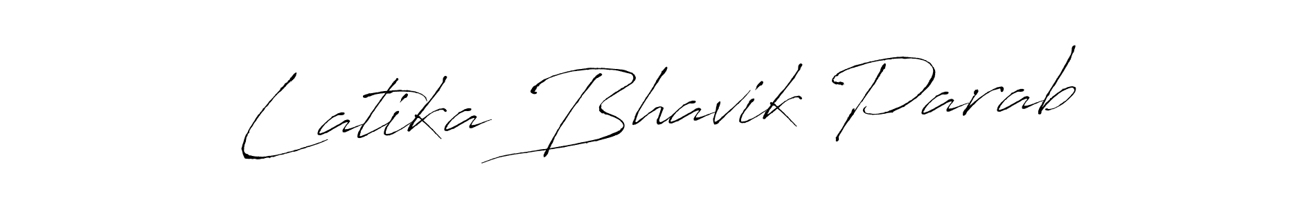 This is the best signature style for the Latika Bhavik Parab name. Also you like these signature font (Antro_Vectra). Mix name signature. Latika Bhavik Parab signature style 6 images and pictures png