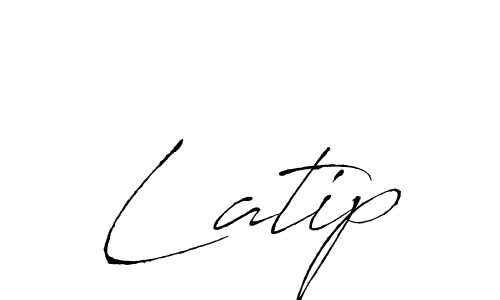 Use a signature maker to create a handwritten signature online. With this signature software, you can design (Antro_Vectra) your own signature for name Latip. Latip signature style 6 images and pictures png