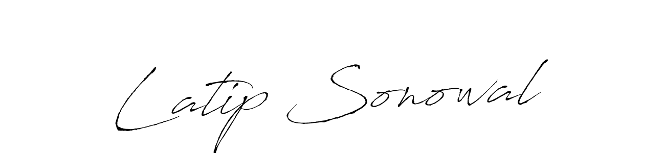 Make a beautiful signature design for name Latip Sonowal. With this signature (Antro_Vectra) style, you can create a handwritten signature for free. Latip Sonowal signature style 6 images and pictures png