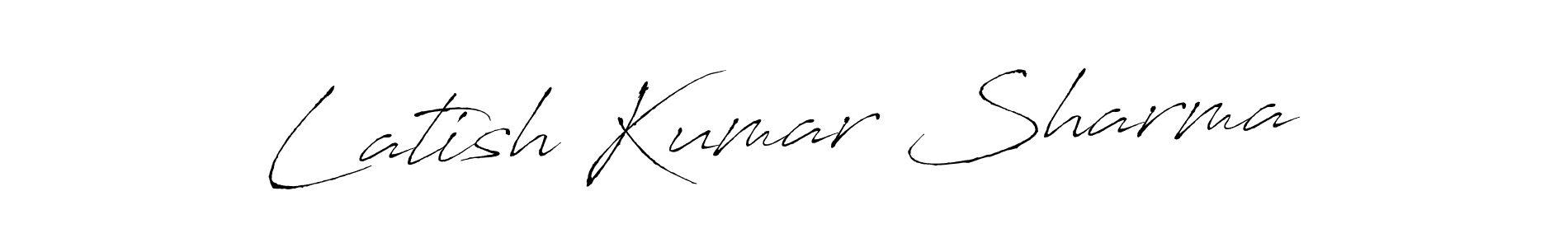 The best way (Antro_Vectra) to make a short signature is to pick only two or three words in your name. The name Latish Kumar Sharma include a total of six letters. For converting this name. Latish Kumar Sharma signature style 6 images and pictures png