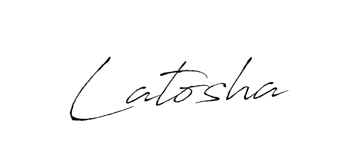 How to make Latosha name signature. Use Antro_Vectra style for creating short signs online. This is the latest handwritten sign. Latosha signature style 6 images and pictures png