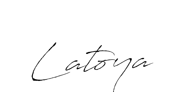 Use a signature maker to create a handwritten signature online. With this signature software, you can design (Antro_Vectra) your own signature for name Latoya. Latoya signature style 6 images and pictures png