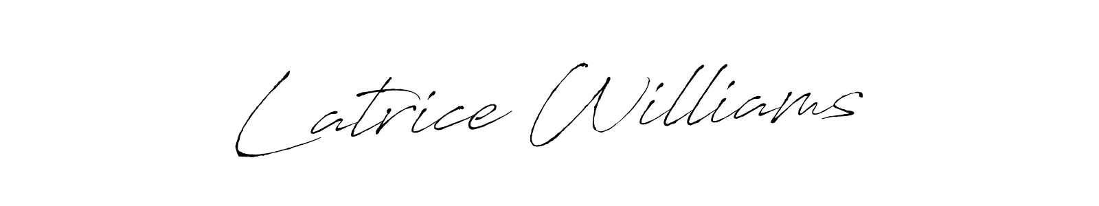 Antro_Vectra is a professional signature style that is perfect for those who want to add a touch of class to their signature. It is also a great choice for those who want to make their signature more unique. Get Latrice Williams name to fancy signature for free. Latrice Williams signature style 6 images and pictures png