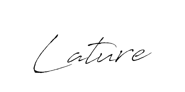 Design your own signature with our free online signature maker. With this signature software, you can create a handwritten (Antro_Vectra) signature for name Lature. Lature signature style 6 images and pictures png
