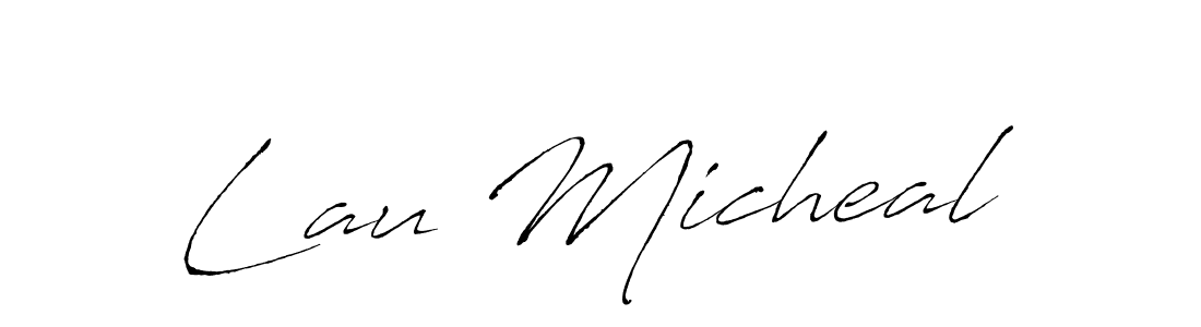 Design your own signature with our free online signature maker. With this signature software, you can create a handwritten (Antro_Vectra) signature for name Lau Micheal. Lau Micheal signature style 6 images and pictures png