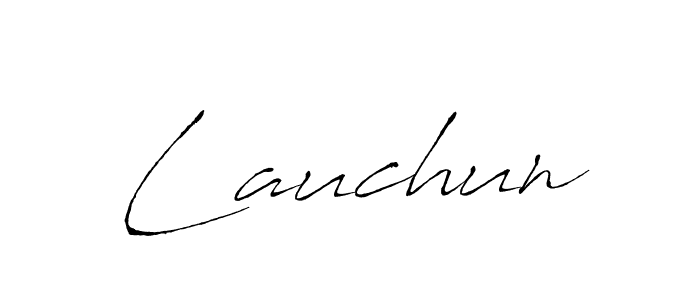 You should practise on your own different ways (Antro_Vectra) to write your name (Lauchun) in signature. don't let someone else do it for you. Lauchun signature style 6 images and pictures png