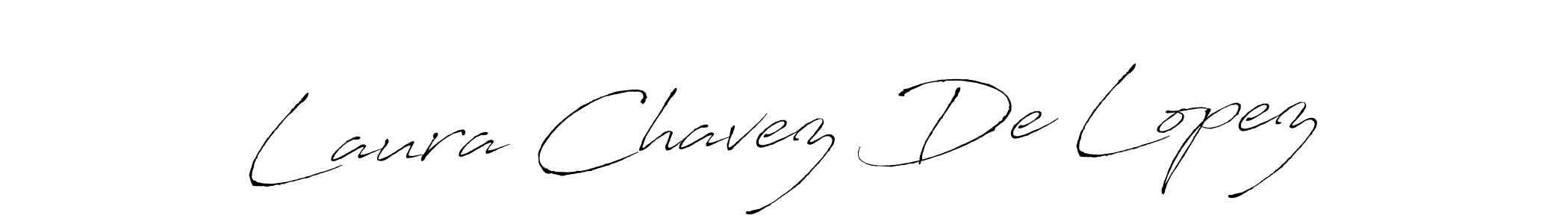 Antro_Vectra is a professional signature style that is perfect for those who want to add a touch of class to their signature. It is also a great choice for those who want to make their signature more unique. Get Laura Chavez De Lopez name to fancy signature for free. Laura Chavez De Lopez signature style 6 images and pictures png