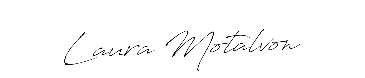 You should practise on your own different ways (Antro_Vectra) to write your name (Laura Motalvon) in signature. don't let someone else do it for you. Laura Motalvon signature style 6 images and pictures png