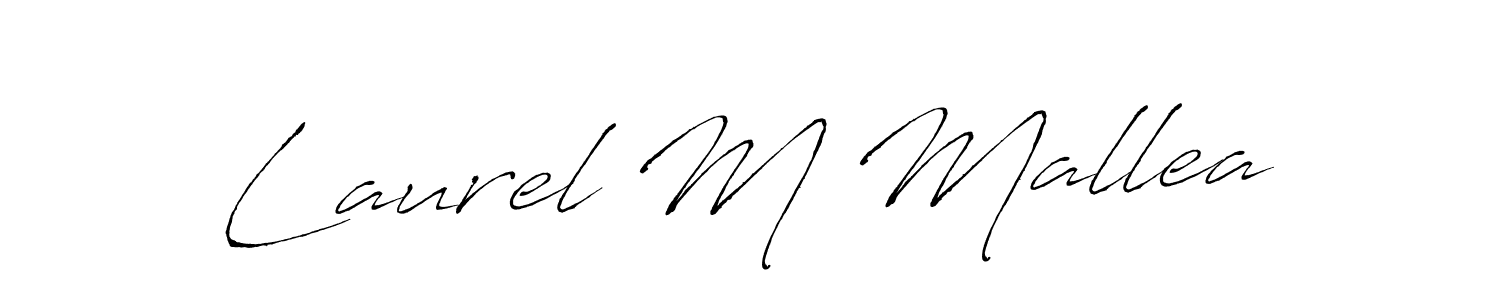 Laurel M Mallea stylish signature style. Best Handwritten Sign (Antro_Vectra) for my name. Handwritten Signature Collection Ideas for my name Laurel M Mallea. Laurel M Mallea signature style 6 images and pictures png