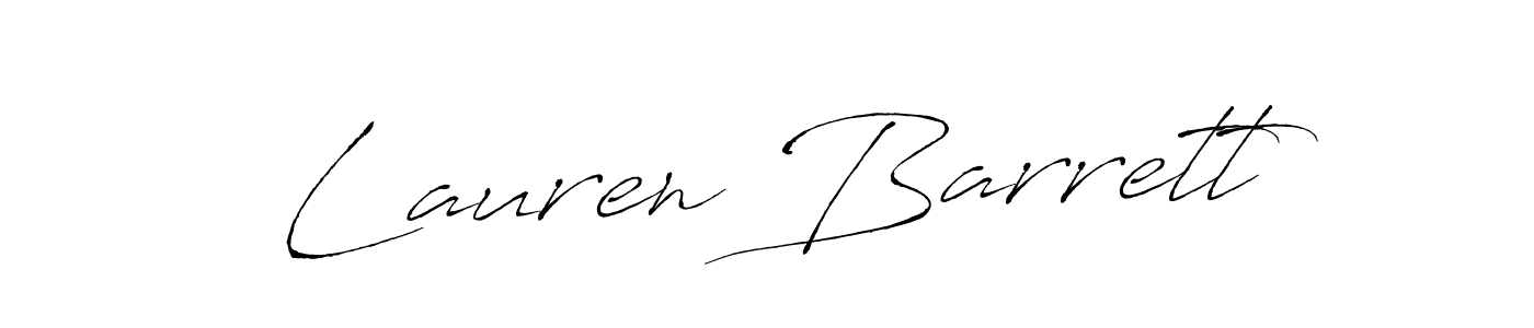 How to make Lauren Barrett name signature. Use Antro_Vectra style for creating short signs online. This is the latest handwritten sign. Lauren Barrett signature style 6 images and pictures png
