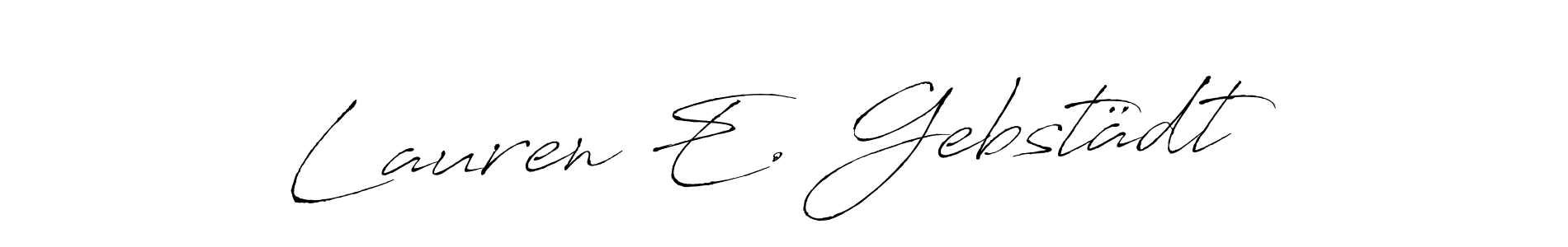 Make a beautiful signature design for name Lauren E. Gebstädt. Use this online signature maker to create a handwritten signature for free. Lauren E. Gebstädt signature style 6 images and pictures png