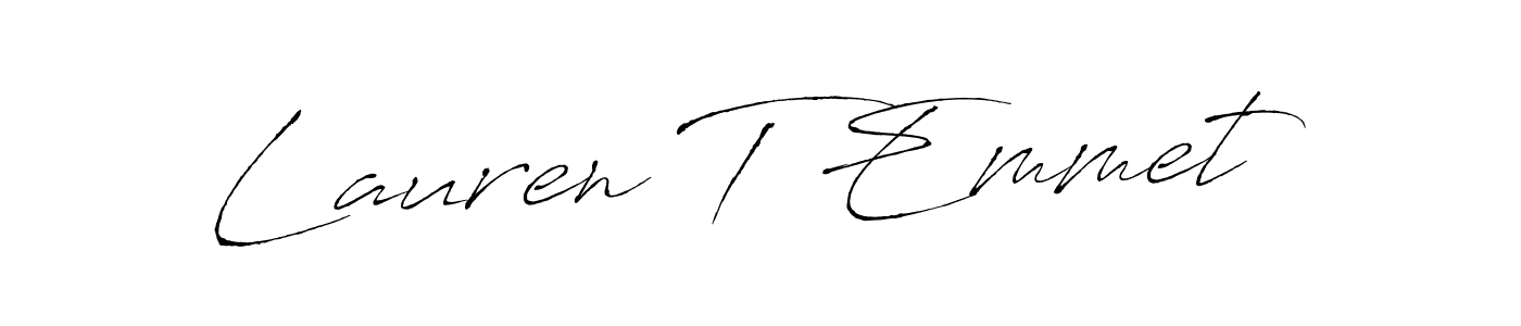 The best way (Antro_Vectra) to make a short signature is to pick only two or three words in your name. The name Lauren T Emmet include a total of six letters. For converting this name. Lauren T Emmet signature style 6 images and pictures png