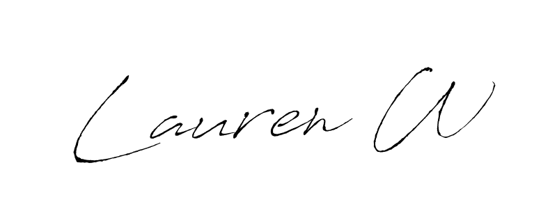 How to Draw Lauren W signature style? Antro_Vectra is a latest design signature styles for name Lauren W. Lauren W signature style 6 images and pictures png