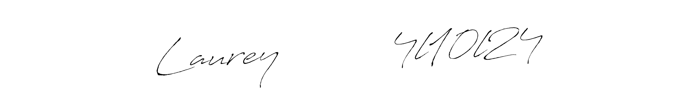 How to make Laurey          4l10l24 name signature. Use Antro_Vectra style for creating short signs online. This is the latest handwritten sign. Laurey          4l10l24 signature style 6 images and pictures png