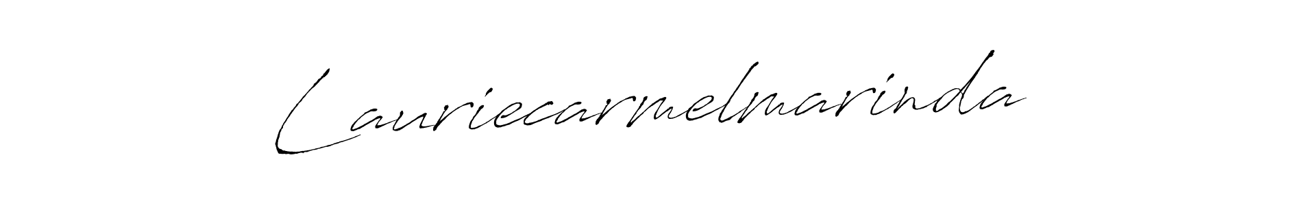 The best way (Antro_Vectra) to make a short signature is to pick only two or three words in your name. The name Lauriecarmelmarinda include a total of six letters. For converting this name. Lauriecarmelmarinda signature style 6 images and pictures png