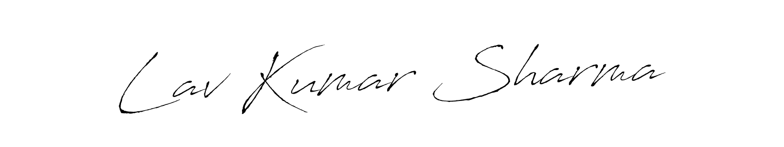 The best way (Antro_Vectra) to make a short signature is to pick only two or three words in your name. The name Lav Kumar Sharma include a total of six letters. For converting this name. Lav Kumar Sharma signature style 6 images and pictures png