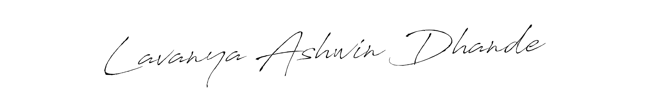 How to make Lavanya Ashwin Dhande name signature. Use Antro_Vectra style for creating short signs online. This is the latest handwritten sign. Lavanya Ashwin Dhande signature style 6 images and pictures png