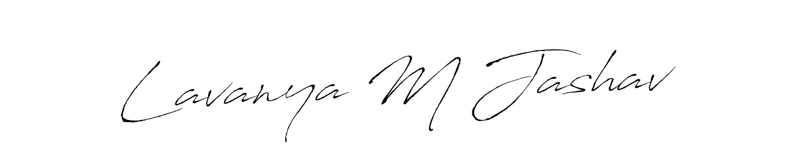 You should practise on your own different ways (Antro_Vectra) to write your name (Lavanya M Jashav) in signature. don't let someone else do it for you. Lavanya M Jashav signature style 6 images and pictures png