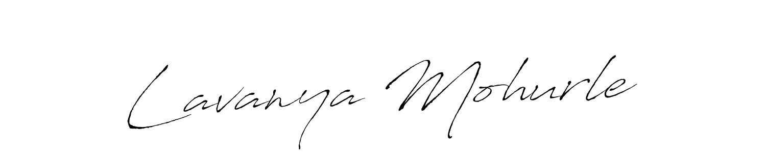 How to make Lavanya Mohurle name signature. Use Antro_Vectra style for creating short signs online. This is the latest handwritten sign. Lavanya Mohurle signature style 6 images and pictures png