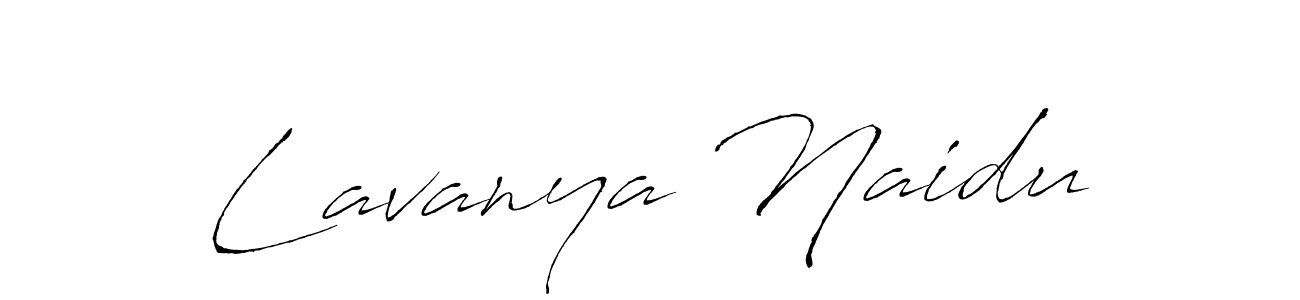 How to make Lavanya Naidu name signature. Use Antro_Vectra style for creating short signs online. This is the latest handwritten sign. Lavanya Naidu signature style 6 images and pictures png