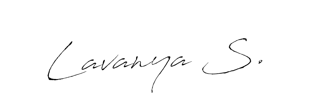 Make a beautiful signature design for name Lavanya S.. With this signature (Antro_Vectra) style, you can create a handwritten signature for free. Lavanya S. signature style 6 images and pictures png