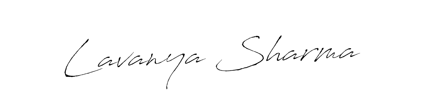Create a beautiful signature design for name Lavanya Sharma. With this signature (Antro_Vectra) fonts, you can make a handwritten signature for free. Lavanya Sharma signature style 6 images and pictures png