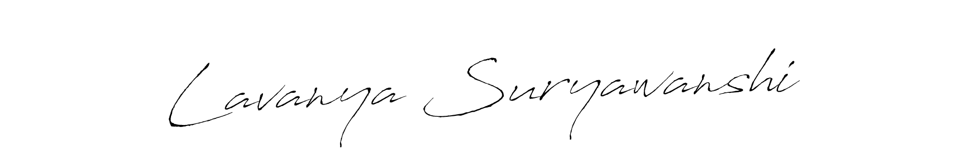 Create a beautiful signature design for name Lavanya Suryawanshi. With this signature (Antro_Vectra) fonts, you can make a handwritten signature for free. Lavanya Suryawanshi signature style 6 images and pictures png