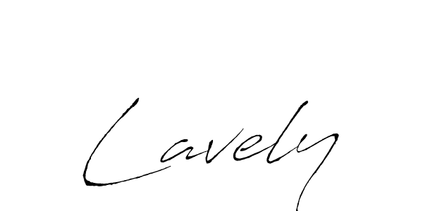 Make a beautiful signature design for name Lavely. With this signature (Antro_Vectra) style, you can create a handwritten signature for free. Lavely signature style 6 images and pictures png