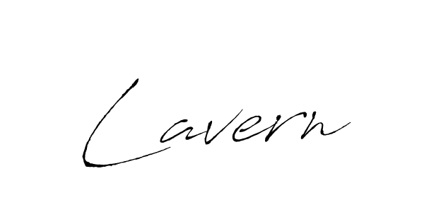 Use a signature maker to create a handwritten signature online. With this signature software, you can design (Antro_Vectra) your own signature for name Lavern. Lavern signature style 6 images and pictures png