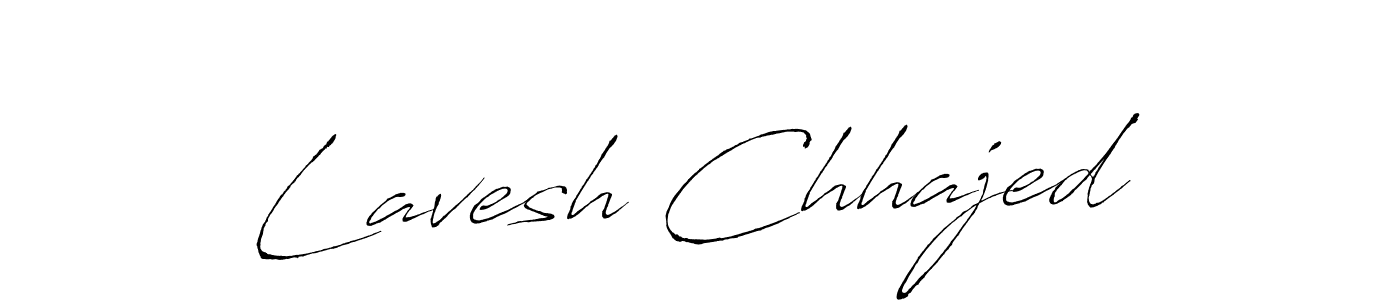 How to make Lavesh Chhajed name signature. Use Antro_Vectra style for creating short signs online. This is the latest handwritten sign. Lavesh Chhajed signature style 6 images and pictures png