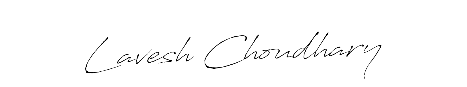 How to make Lavesh Choudhary name signature. Use Antro_Vectra style for creating short signs online. This is the latest handwritten sign. Lavesh Choudhary signature style 6 images and pictures png