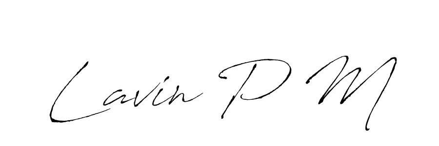 It looks lik you need a new signature style for name Lavin P M. Design unique handwritten (Antro_Vectra) signature with our free signature maker in just a few clicks. Lavin P M signature style 6 images and pictures png