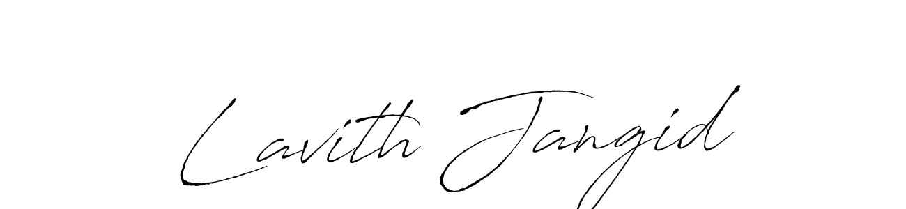 This is the best signature style for the Lavith Jangid name. Also you like these signature font (Antro_Vectra). Mix name signature. Lavith Jangid signature style 6 images and pictures png
