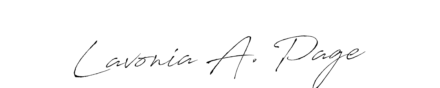 Design your own signature with our free online signature maker. With this signature software, you can create a handwritten (Antro_Vectra) signature for name Lavonia A. Page. Lavonia A. Page signature style 6 images and pictures png