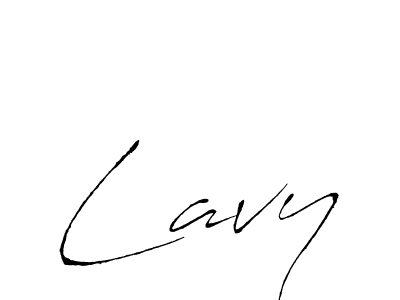 Lavy stylish signature style. Best Handwritten Sign (Antro_Vectra) for my name. Handwritten Signature Collection Ideas for my name Lavy. Lavy signature style 6 images and pictures png