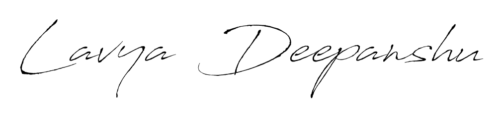 Lavya  Deepanshu stylish signature style. Best Handwritten Sign (Antro_Vectra) for my name. Handwritten Signature Collection Ideas for my name Lavya  Deepanshu. Lavya  Deepanshu signature style 6 images and pictures png