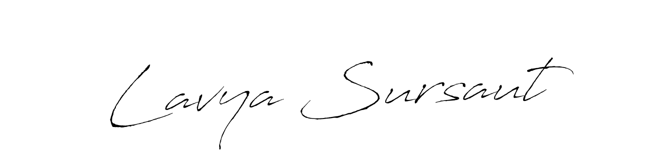 You should practise on your own different ways (Antro_Vectra) to write your name (Lavya Sursaut) in signature. don't let someone else do it for you. Lavya Sursaut signature style 6 images and pictures png