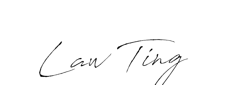 Use a signature maker to create a handwritten signature online. With this signature software, you can design (Antro_Vectra) your own signature for name Law Ting. Law Ting signature style 6 images and pictures png