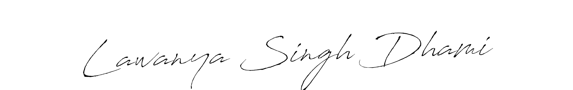 How to make Lawanya Singh Dhami name signature. Use Antro_Vectra style for creating short signs online. This is the latest handwritten sign. Lawanya Singh Dhami signature style 6 images and pictures png