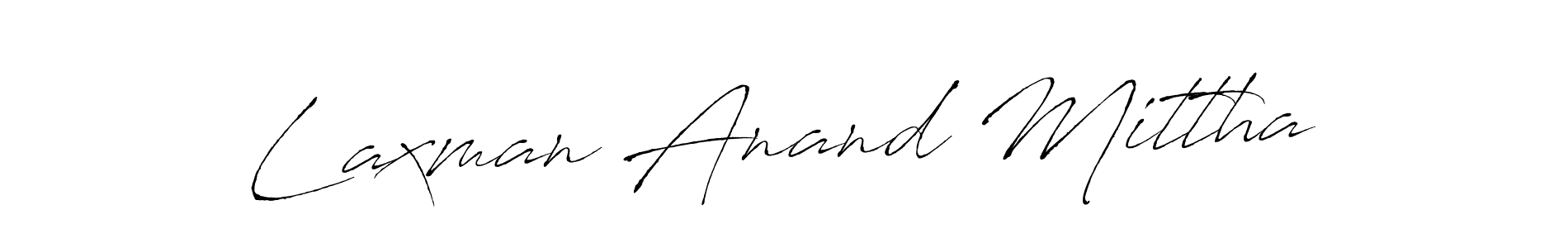 Create a beautiful signature design for name Laxman Anand Mittha. With this signature (Antro_Vectra) fonts, you can make a handwritten signature for free. Laxman Anand Mittha signature style 6 images and pictures png