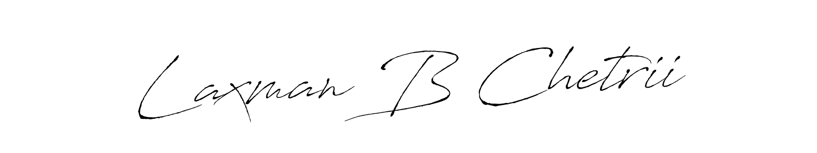 How to make Laxman B Chetrii name signature. Use Antro_Vectra style for creating short signs online. This is the latest handwritten sign. Laxman B Chetrii signature style 6 images and pictures png